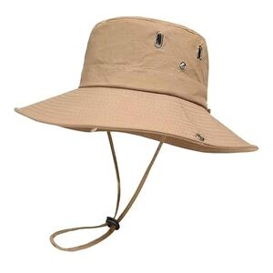 NWOT- Tan Sun Protection Bucket Hat